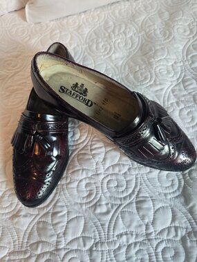 Vintage Stafford Oxblood Leather Tassel Wingtips Men’s 8.5M